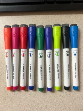 U Brands Dry Erase Markers - Assorted Colors (Set of 10)